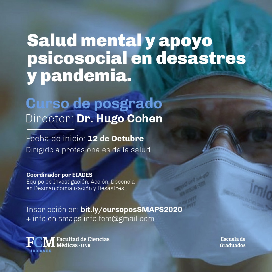 Salud Mental y Apoyo Psicosocial en Desastres y Pandemias (CURSO DE ...